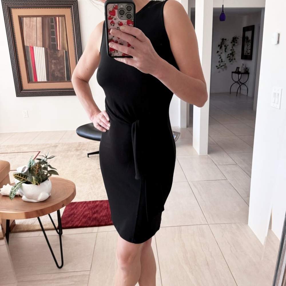 Michael Kors Black Mini Bodycon Dress Size XS